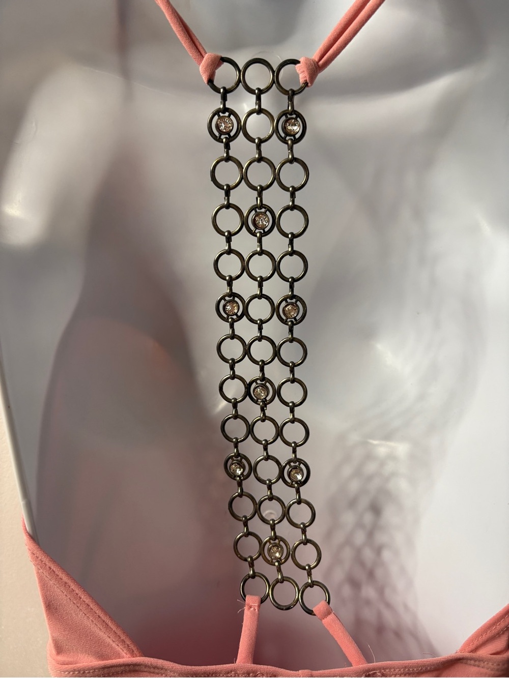 Entry Pink Halter Ruched Mini Dress - Picture 3 of 4